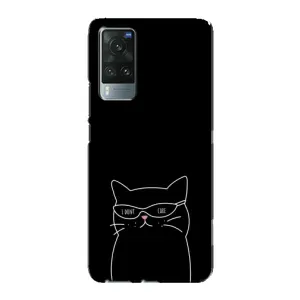 Чехол с рисунком кот на Vivo X60 Pro (Равнодушный кот)