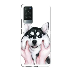 Чехлы с собаками для Vivo X60 Pro (VPrint) (Довольный Хаски)
