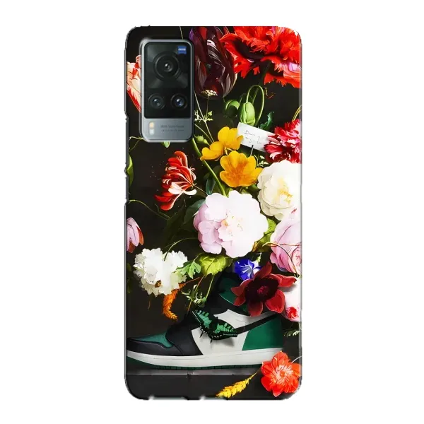 Чехол с принтом «Nike цветы» для Vivo X60 Pro