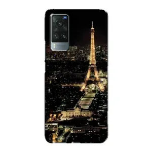 Чехол Эйфелева Башня для Vivo X60 Pro - (AlphaPrint) (Ночной Париж)