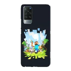 Чехол Майнкрафт на Vivo X60 Pro (AlphaPrint) Minecraft (персонажи Minecraft)