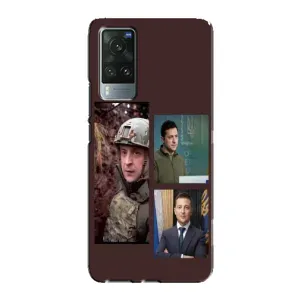 Чехол для Vivo X60 Pro (AlphaPrint - с принтом Зеленского) (Президент)