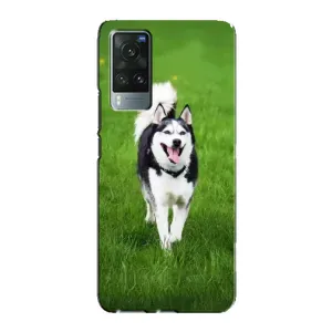 Чехол с Хаски для Vivo X60 Pro - (AlphaPrint) (Радостный Хаски)