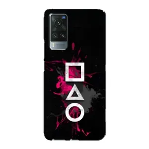 Чехол Гра в кальмара для Vivo X60 Pro (Символы Игра кальмара)