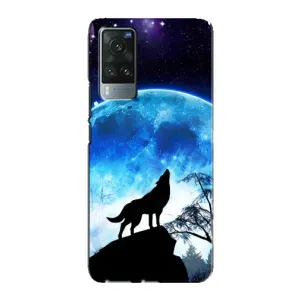 Защитные чехлы для Виво Х60 Про (AlphaPrint) (ХИТ продаж) ВОЛК (Волк на луну)