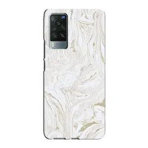 Мраморный чехол на Vivo X60 (VPrint) (Белый мрамор)