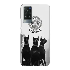Чехлы VERSACE для Виво Х60 (PREMIUMPrint) (Доберман Версаче)