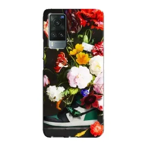 Брендновые Чехлы для Vivo X60 - (PREMIUMPrint) (Nike цветы)