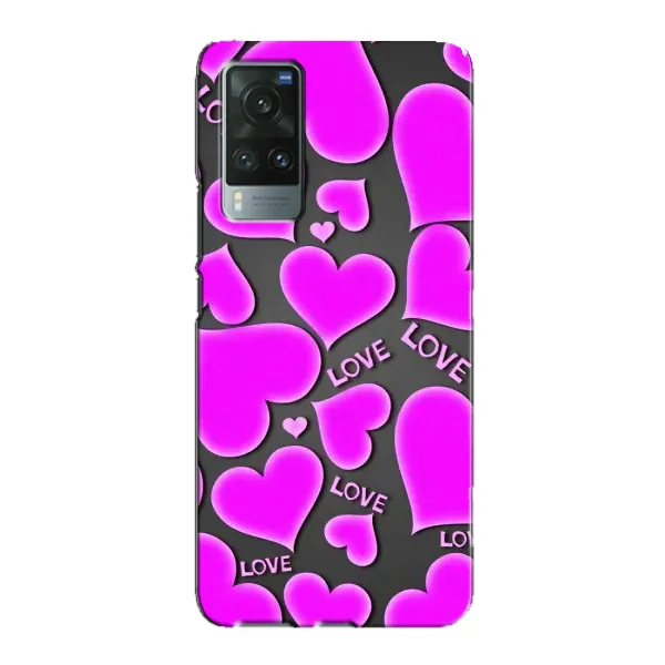 Чехол с принтом «Pink hearts» для Vivo X60 Чехол с принтом «Pink hearts» для Vivo X60