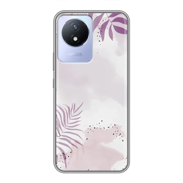 Чехол с принтом «Фиолетовые листья» для Vivo Y02 Чехол с принтом «Фиолетовые листья» для Vivo Y02