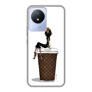 Чохли Луі Вітон для Vivo Y02 (AlphaPrint - LOUIS VUITTON) (кава LOUIS VUITTON)