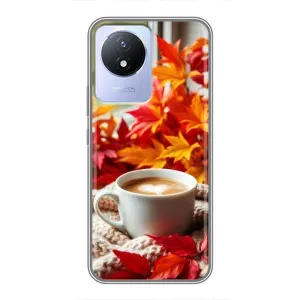 Чохол з унікальним дизайном 'Осінь з кавою' для Vivo Y02