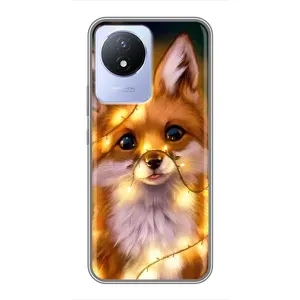 Чохли з картинкою Лисичка для Vivo Y02 (VPrint) (Лисичка в гірляндах)