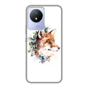 Чохли з картинкою Лисичка для Vivo Y02 (VPrint) (Лиса в квітах)
