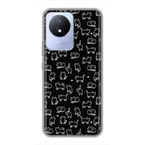 Чохол з принтом для Vivo Y02 (AlphaPrint) Модні коти (Маленькі котики)