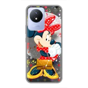 Чехол Disney Mouse Vivo Y02 (PREMIUMPrint) (Minni с бантиком)