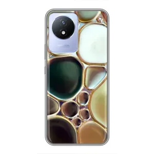 Мраморний чехол на Vivo Y02 (VPrint) (Радужний Мрамор)