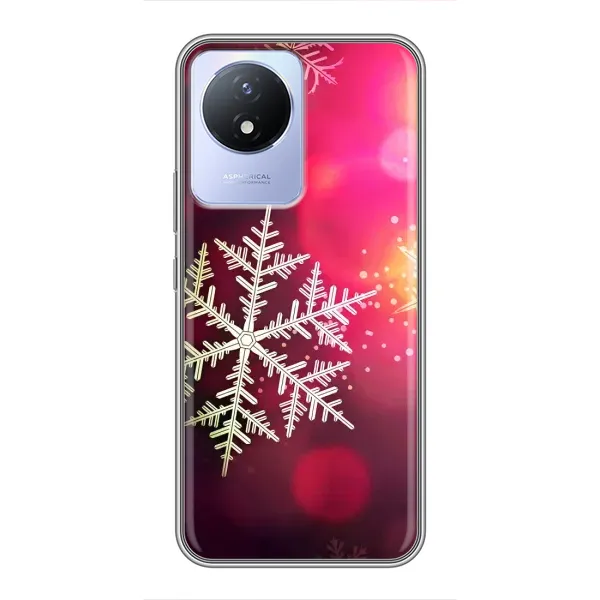 Чехол с принтом «Снежинка» для Vivo Y02
