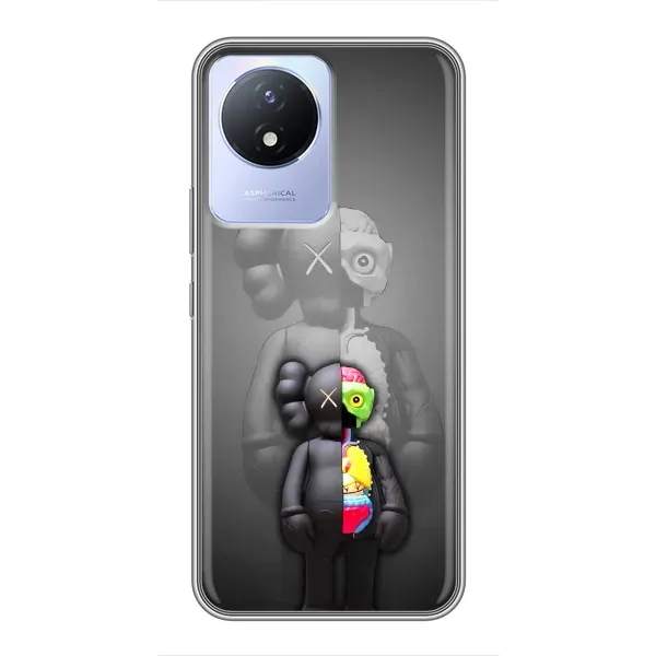 Чехол с принтом «Тело Bearbrick» для Vivo Y02