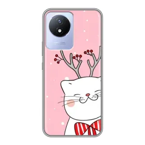 Новогодние Чехлы для Виво У02 (VPrint) (Зимний кот)