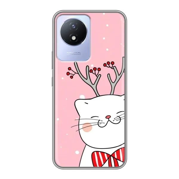 Чехол с принтом «Зимний кот» для Vivo Y02