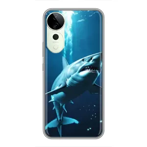 Чехол с картинкой «Хищники» для ViVO Y04s (Акула под водой)