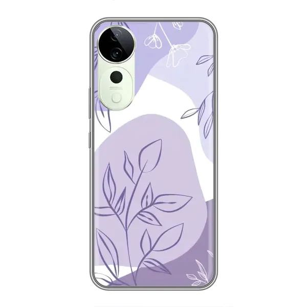 Чехол с принтом «Фиолетовые листья абстракция» для Vivo Y04s Чехол с принтом «Фиолетовые листья абстракция» для Vivo Y04s