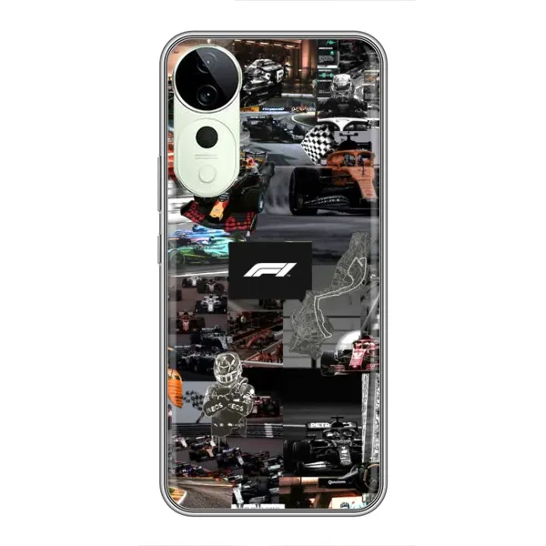 Чохол з принтом «Гоночний колаж Ф1» для Vivo Y04s Чохол з принтом «Гоночний колаж Ф1» для Vivo Y04s