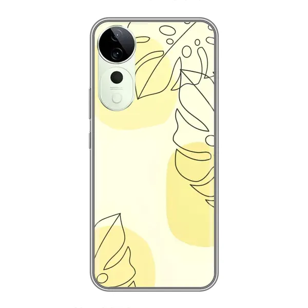 Чехол с принтом «Желтая монстера арт» для Vivo Y04s Чехол с принтом «Желтая монстера арт» для Vivo Y04s
