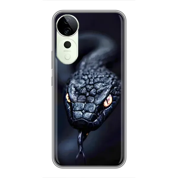 Чохол з принтом «Чорна змія» для Vivo Y04s