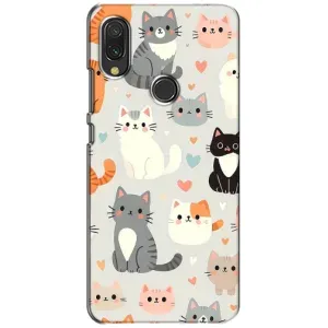 Чехол с рисунком кот на Vivo Y11 (Коллаж котов)