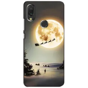 Новогодние, Праздничные Чехлы для Vivo Y11 - 2024 год (Санта на луне)