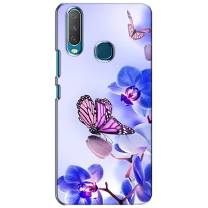 Чохли з квітами для ViVO Y15 (VPrint) (Метелик на квітах)