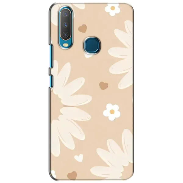Чохол з принтом «Бежеві квіти» для Vivo Y15