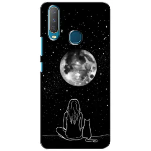 Чохол з малюнком кіт на ViVO Y15 (Дівчина з котом)