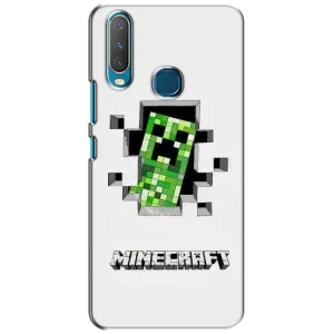 Чохол Майнкрафт на ViVO Y15 (AlphaPrint) Minecraft (кріпер Майнкрафт)