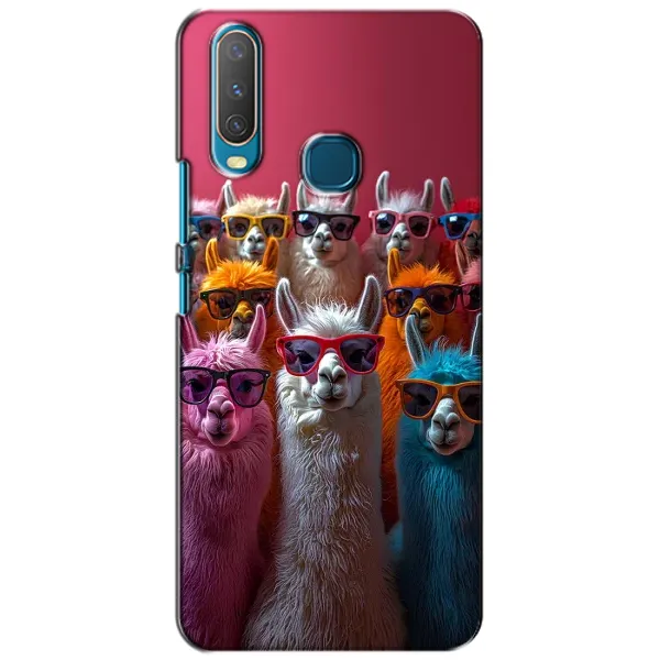 Чехол с принтом «Ламы в очках» для Vivo Y15
