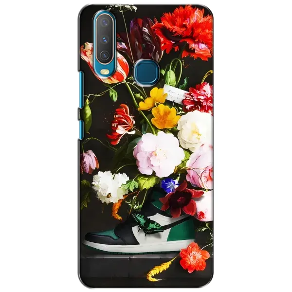 Чехол с принтом «Nike цветы» для Vivo Y15
