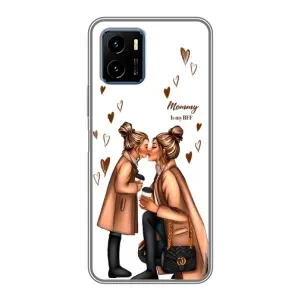 Чохол з друком для Vivo Y15s - (Мама з дитинкою) (AlphaPrint) (Донька і мама)