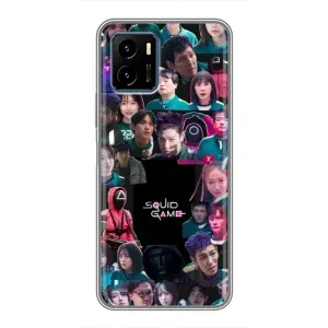 Чохол Гра в кальмара для Vivo Y15s (Колаж Гра кальмара)