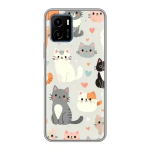 Чохол з малюнком кіт на Vivo Y15s (Колаж котів)