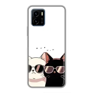 Чохол з малюнком кіт на Vivo Y15s (Коти в окулярах)