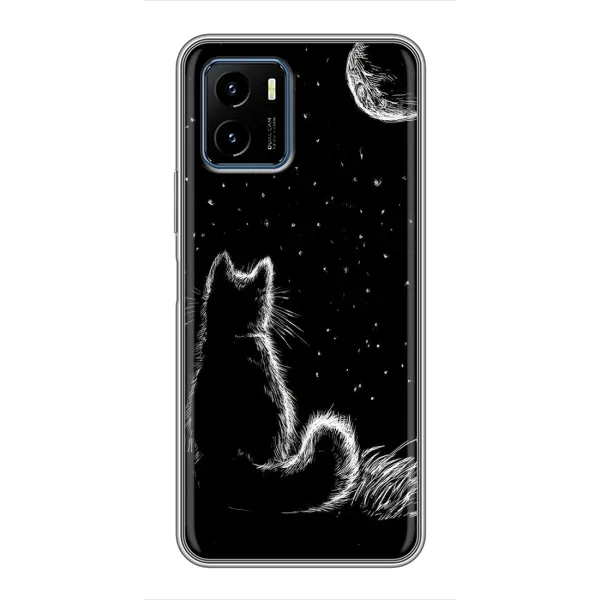 Чехол с принтом «Котик и луна» для Vivo Y15s Чехол с принтом «Котик и луна» для Vivo Y15s