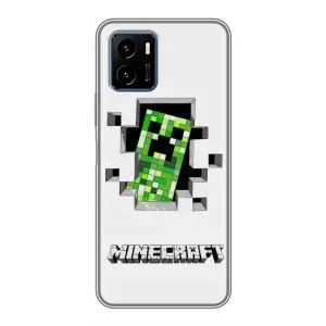 Чохол Майнкрафт на Vivo Y15s (AlphaPrint) Minecraft (кріпер Майнкрафт)
