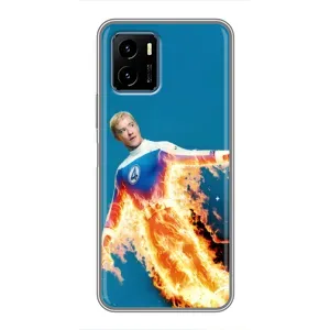 Чохол з принтом Фантастична четвірка для Vivo Y15s (Людина-факел у вогні)