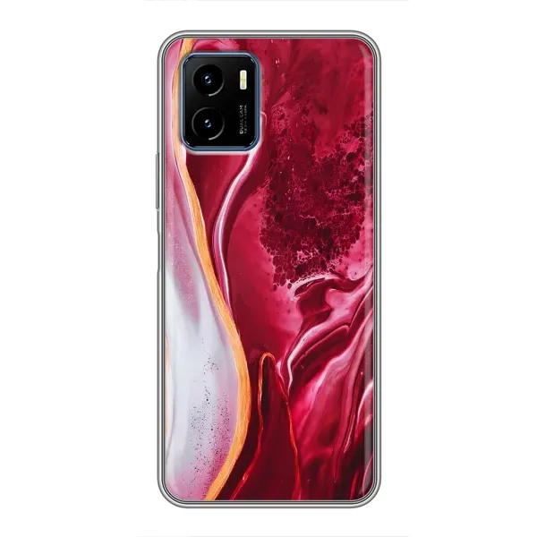Чехол с принтом «Мрамор красный» для Vivo Y15s