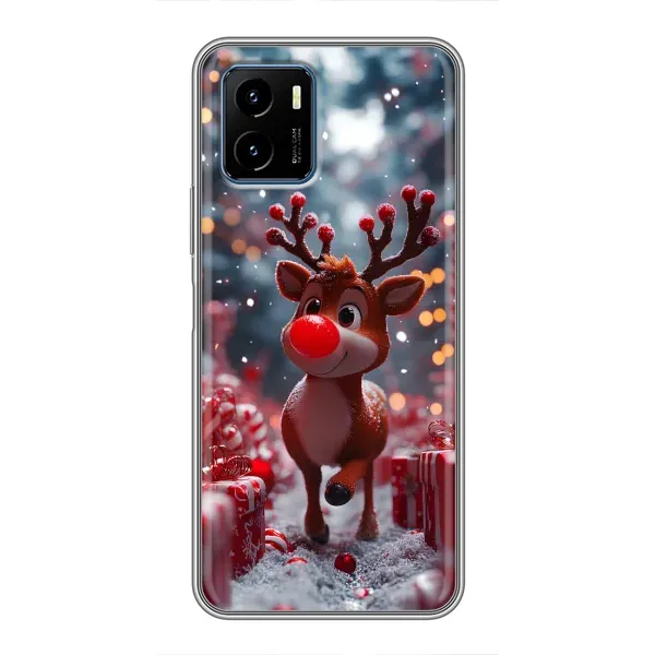 Чехол с принтом «Олень среди подарков» для Vivo Y15s