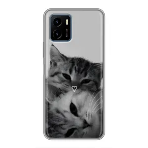 Чохол з малюнком кіт на Vivo Y15s (Пара котів)