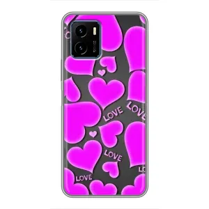 Чехлы для любимой на ВІВО Y15с (VPrint) (Pink hearts)