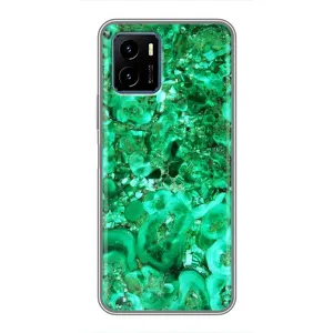 Мраморный чехол на Vivo Y15s (VPrint) (Салатный Мрамор)